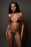 Noir Ribbed Kini